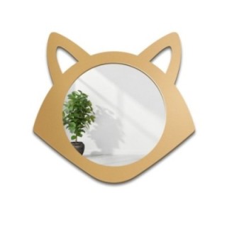 Oglindă decorativă de perete pentru copii în ramă MDF - VULPE
