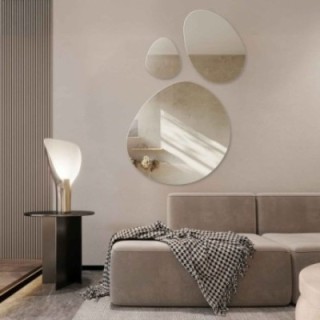 Set de trei oglinzi decorative cu o formă organică - OPALIT