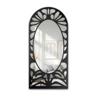 Oglindă semiovală cu decor MDF ajurat – VERONELLE ROSAVA 95x200