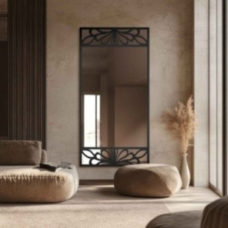 Oglindă dreptunghiulară cu decor MDF ajurat – VERONELLE SERENEO 100x200