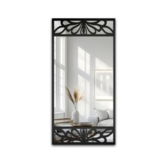 Oglindă dreptunghiulară cu decor MDF ajurat – VERONELLE SERENEO 100x200
