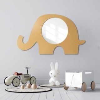 Oglindă decorativă de perete pentru copii în ramă MDF - ELEFANT
