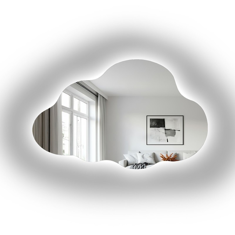 Oglindă pentru camera copiilor în formă de nor cu iluminare – CLOUD LED