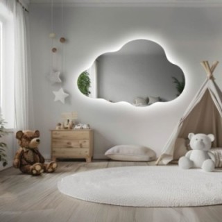 Oglindă pentru camera copiilor în formă de nor cu iluminare – CLOUD LED