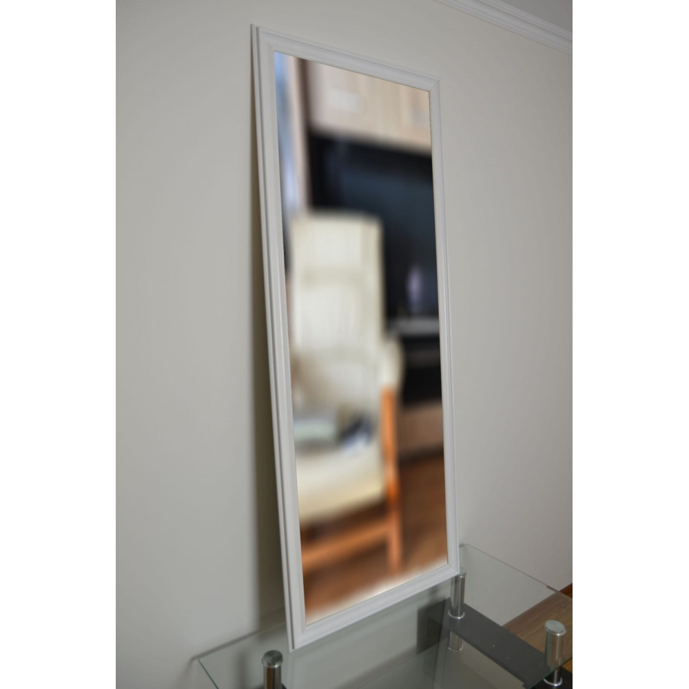 Oglindă Glamour în ramă albă - 6004004