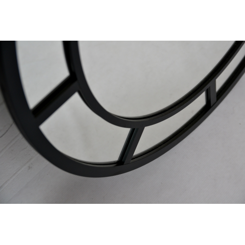 Oglindă rotundă de mansardă cu montanți din mdf - MONA