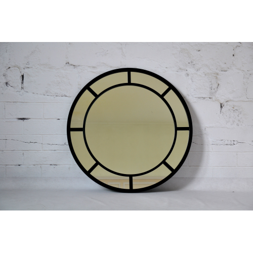 Oglindă rotundă de mansardă cu montanți din mdf - MONA