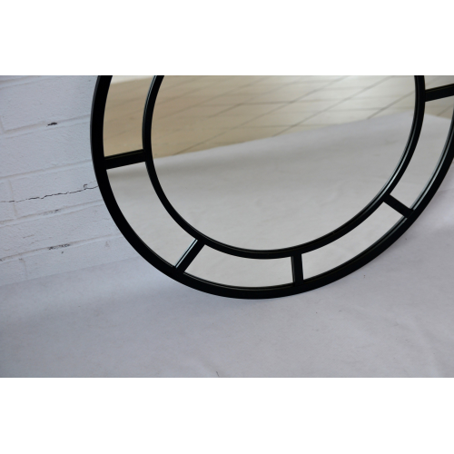 Oglindă rotundă de mansardă cu montanți din mdf - MONA