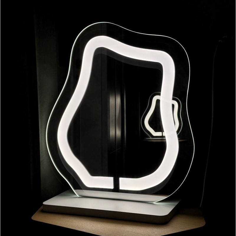 Oglindă cosmetică cu iluminare din spate sablată - FLOW LED PETITE