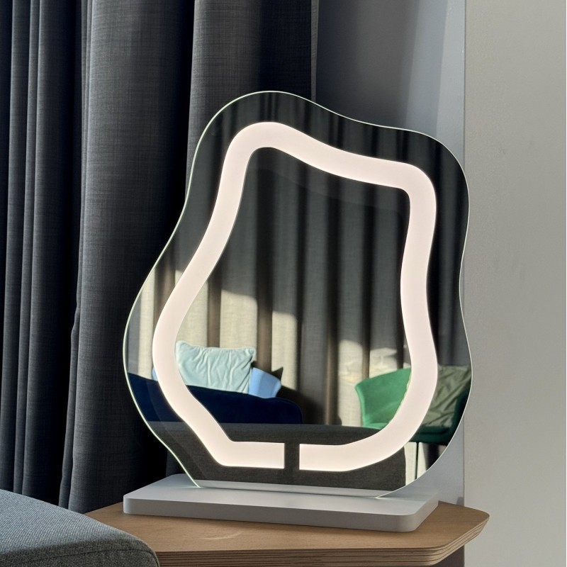 Oglindă cosmetică cu iluminare din spate sablată - FLOW LED PETITE