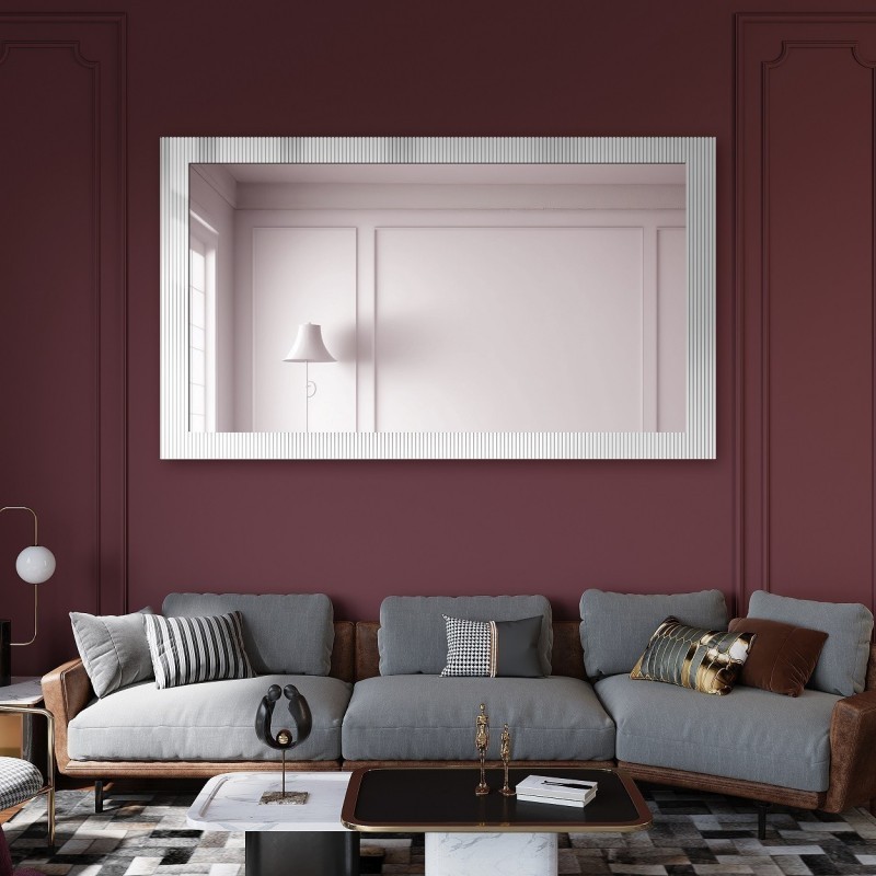 Oglindă decorativă dreptunghiulară pe sticlă ornamentală Visiosun Classic - LUXORA CLARITY