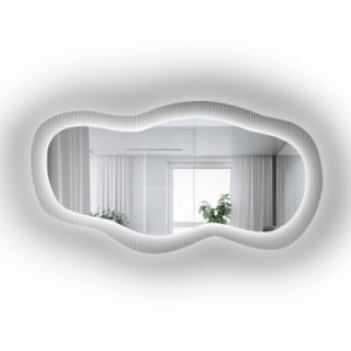 Oglindă pe sticlă ornamentală Estriado cu iluminare - LUXORA GLASORI LED