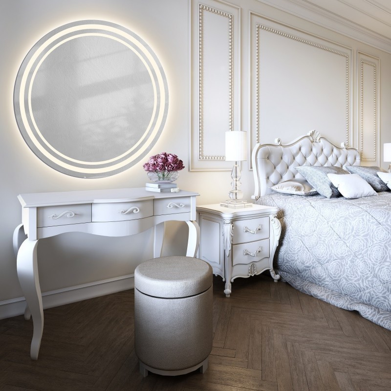 Oglindă de baie rotundă cu iluminare MAIA DUO LED