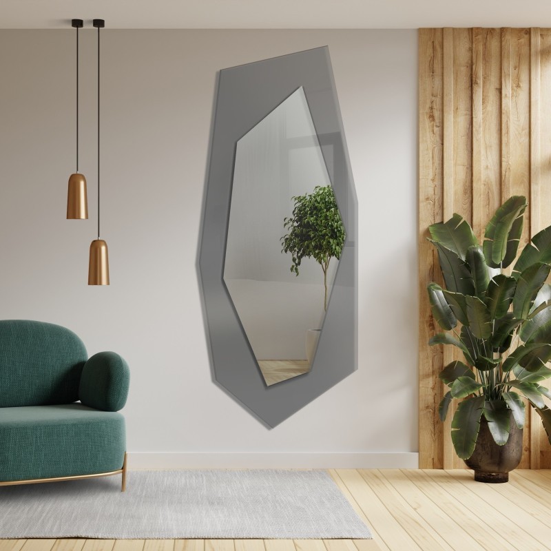 Oglindă decorativă pe antisol grafit - RADIANT