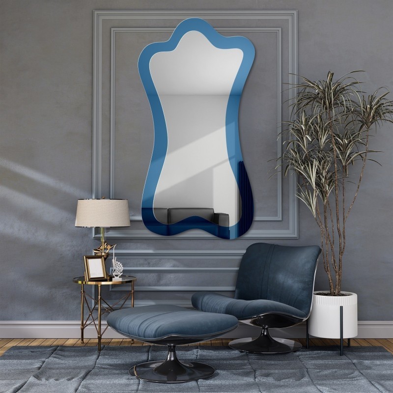 Oglindă albastră neregulată - SAPPHIRE BLUE