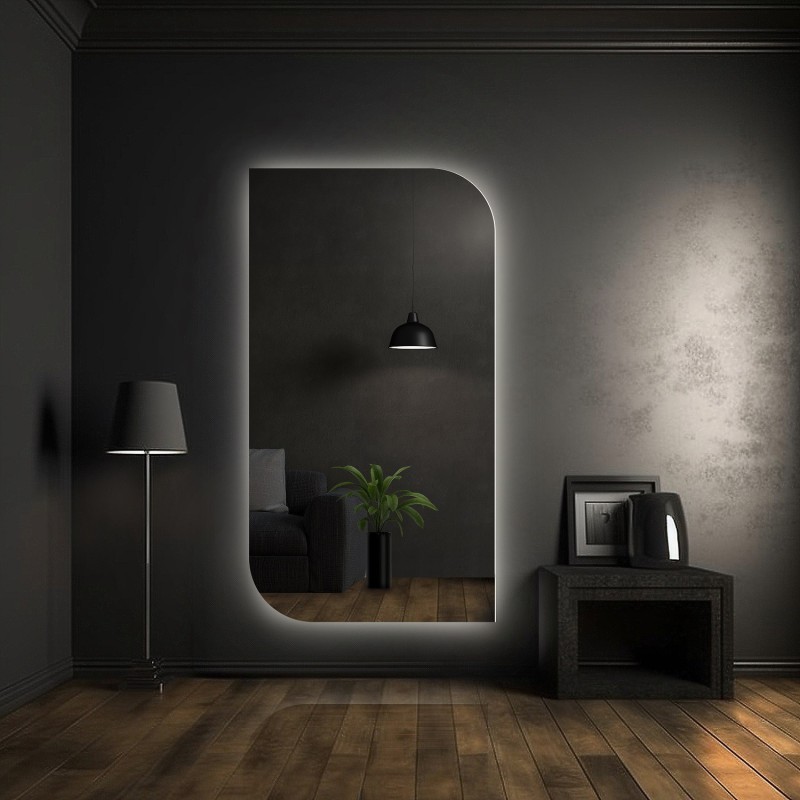 Oglindă de formă neregulată cu iluminare - LED teardrop