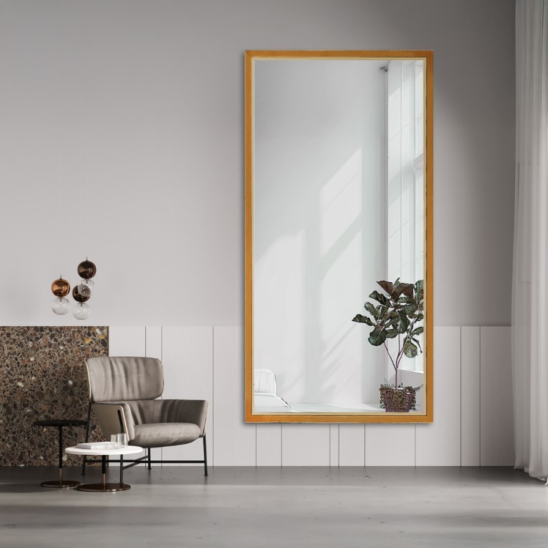 Oglindă în ramă decorativă delicată din lemn - 2801 - culoarea ramei la alegere