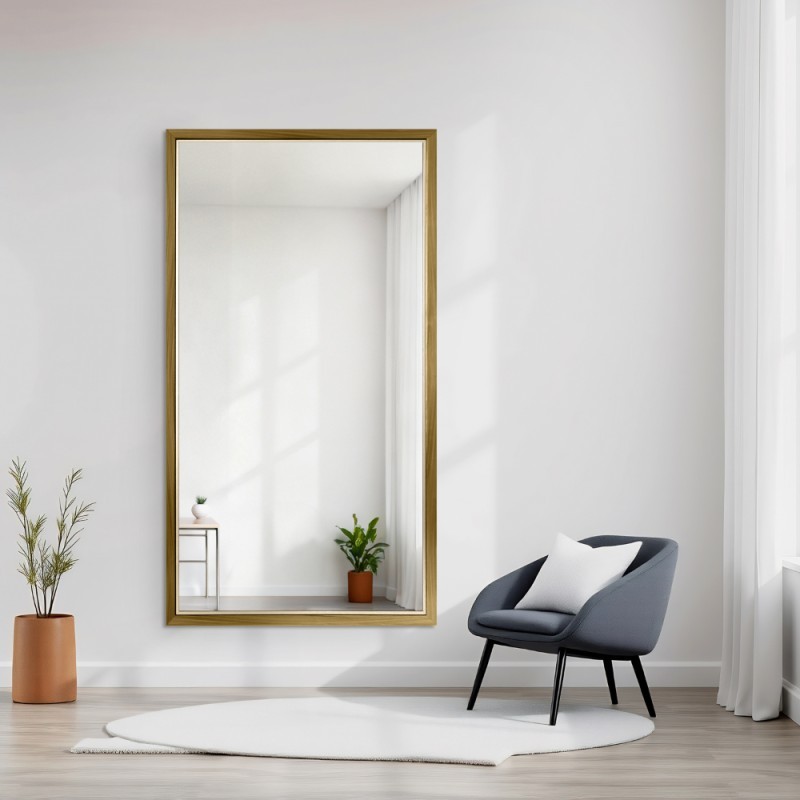 Oglindă în ramă decorativă delicată din lemn - 2801 - culoarea ramei la alegere