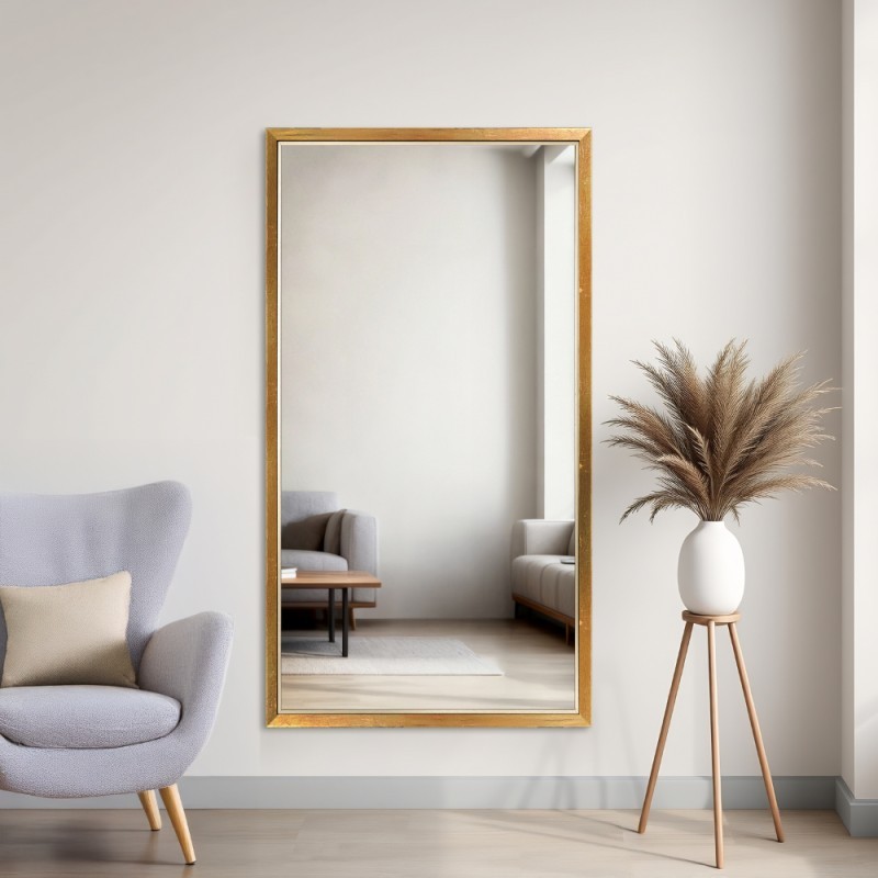 Oglindă în ramă decorativă delicată din lemn - 2801 - culoarea ramei la alegere