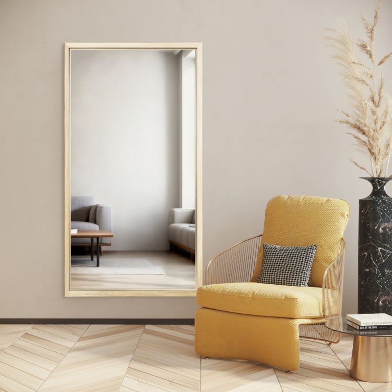 Oglindă în ramă decorativă delicată din lemn - 2801 - culoarea ramei la alegere