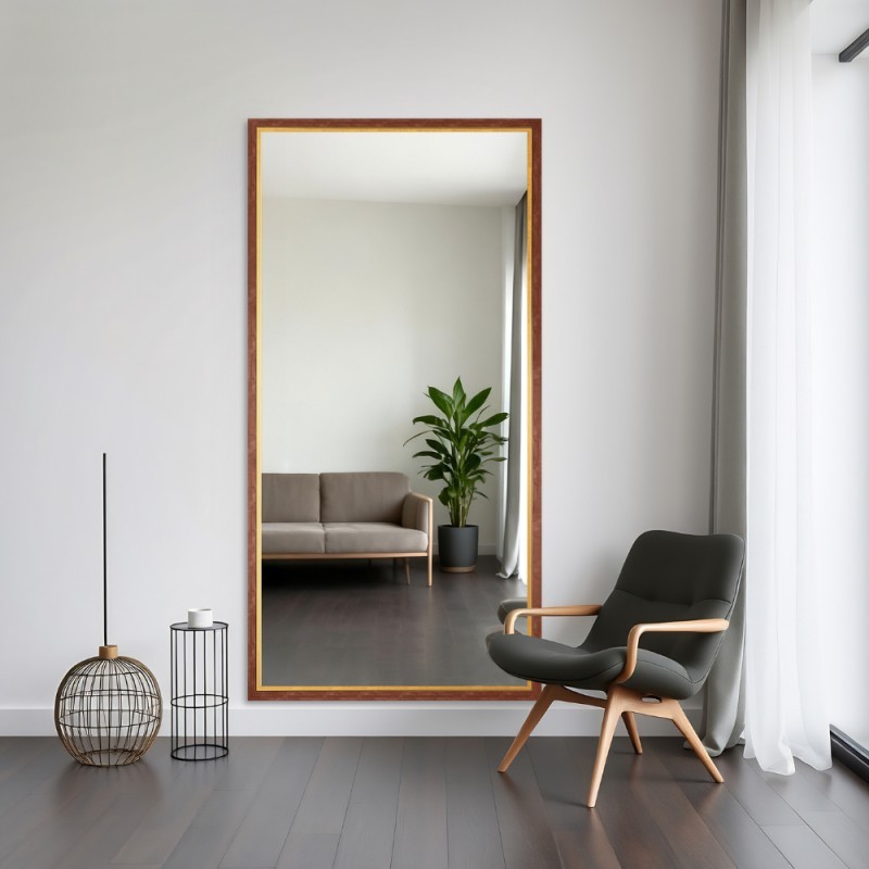 Oglindă în ramă decorativă delicată din lemn - 2801 - culoarea ramei la alegere
