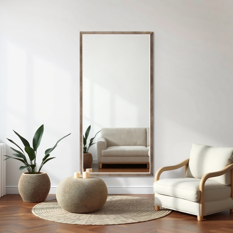 Oglindă în ramă decorativă delicată din lemn - 2801 - culoarea ramei la alegere