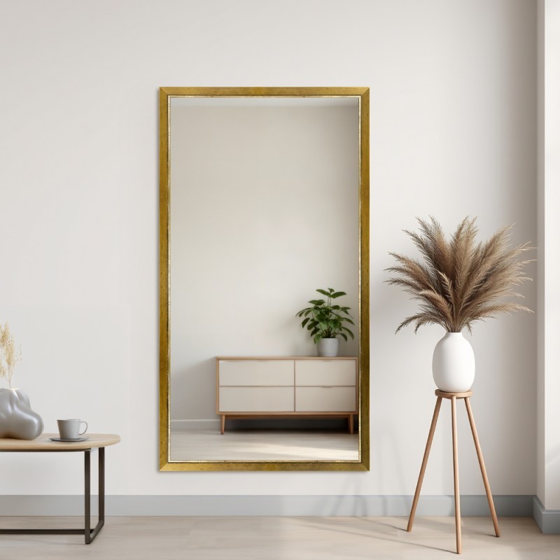 Oglindă în ramă decorativă delicată din lemn - 2801 - culoarea ramei la alegere