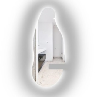 Oglindă de formă neregulată cu decupaj pentru dulap cu iluminare - BARYT LED