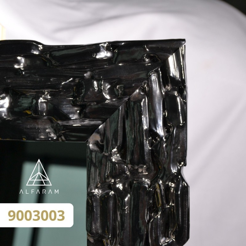 Oglindă de perete de lux în ramă grafit bogat decorată - 9003003