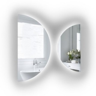 Set de oglinzi semicirculare cu iluminare - ORBITAL LED