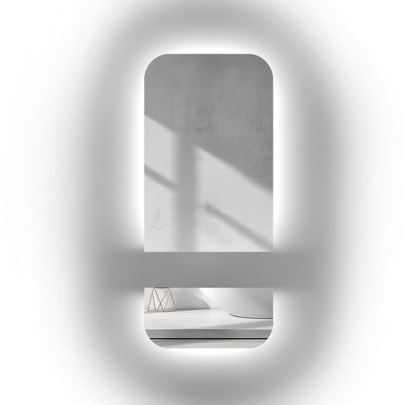 Oglindă de baie cu iluminare în două părți - GAJA LED