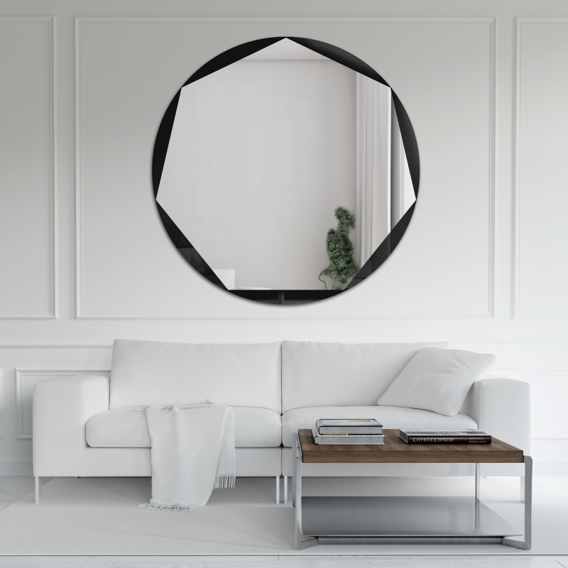 Oglindă cu șapte fețe în ramă circulară - HEPTO