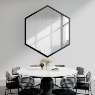 Oglindă de formă geometrică în ramă – HEXA ÎN CADRU