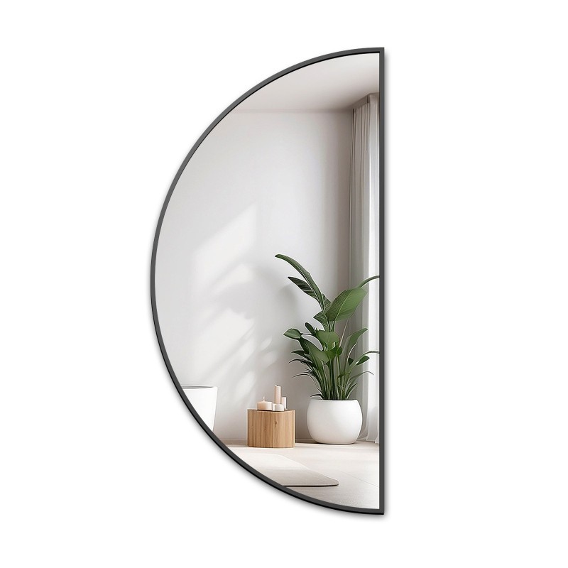 Oglindă semicirculară cu ramă aurie din MDF SLIM - HILDA - culoarea ramei la alegere
