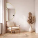 Oglindă semicirculară cu ramă aurie din MDF SLIM - HILDA - culoarea ramei la alegere