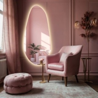 Oglindă organică cu iluminare pentru masa de toaletă - JASPIS LED