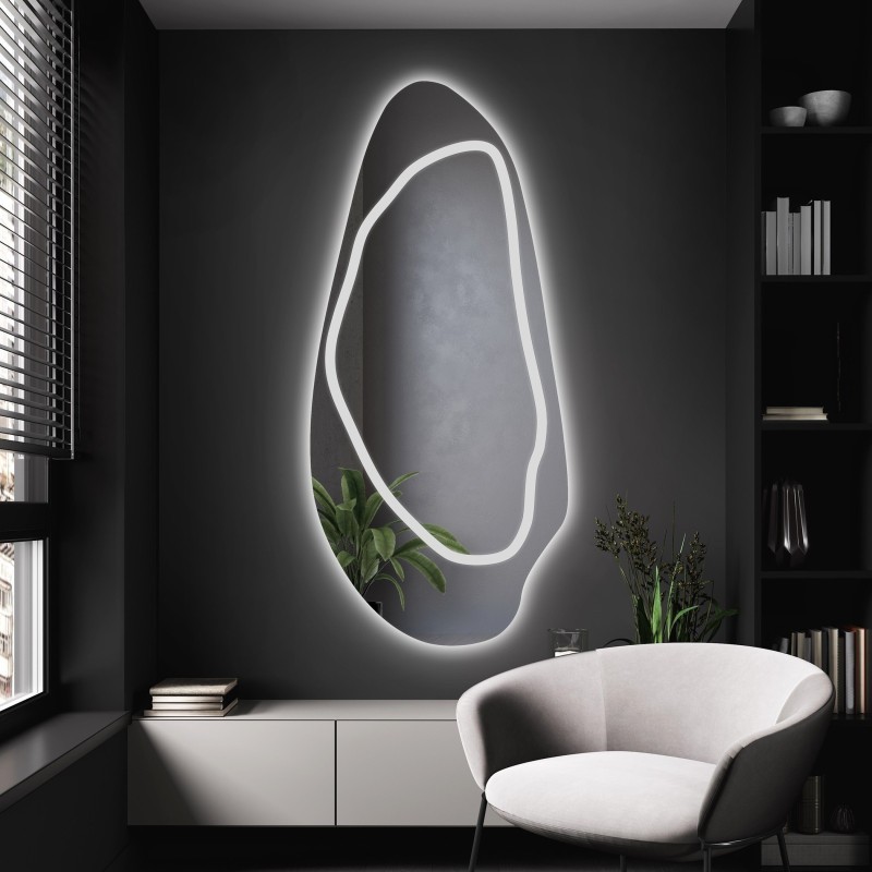 Oglindă organică cu iluminare - JASPIS LED III
