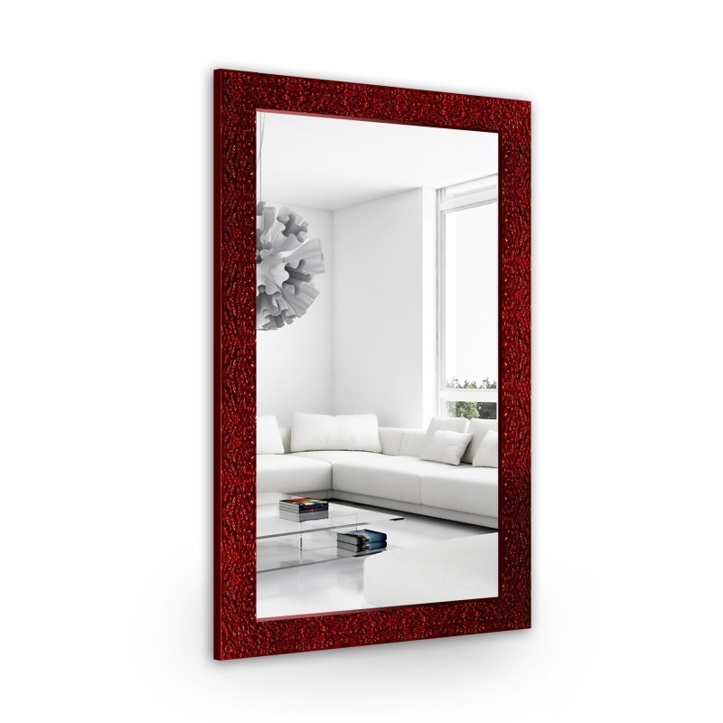 Oglindă Glamour cu ramă burgund lucioasă - 8002006