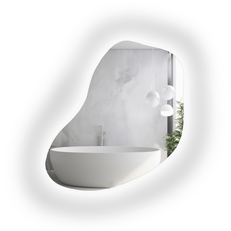 Oglindă de formă organică cu iluminare - KWARC LED