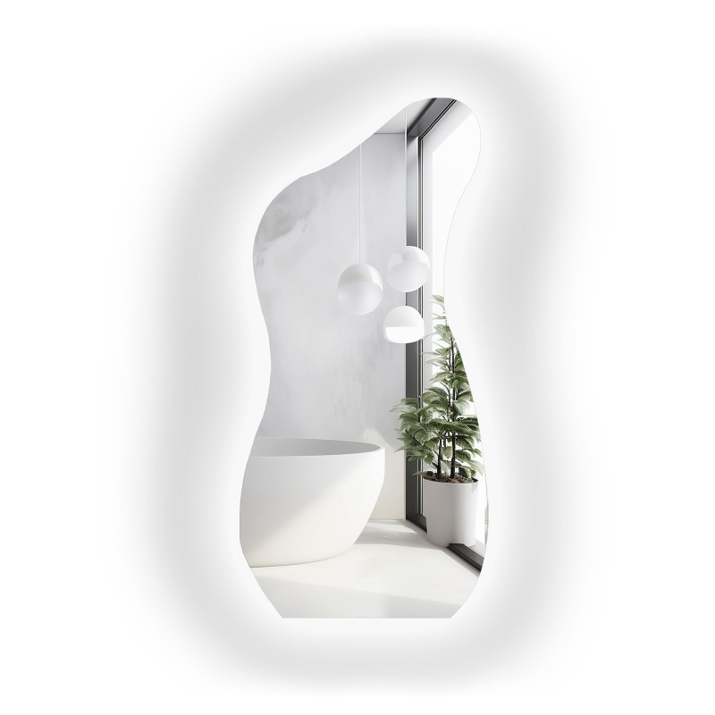 Oglindă de formă organică cu iluminare - ANGELIT LED