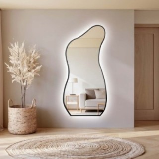 Oglindă cu formă organică în ramă cu iluminare - ANGELIT ÎN CADRU LED