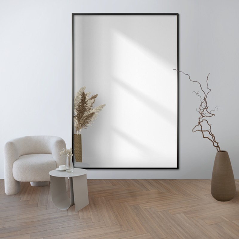 Oglindă dreptunghiulară cu ramă neagră minimalistă - 1201 - culoarea ramei la alegere