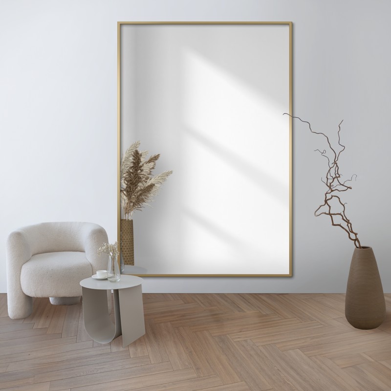 Oglindă dreptunghiulară cu ramă neagră minimalistă - 1201 - culoarea ramei la alegere
