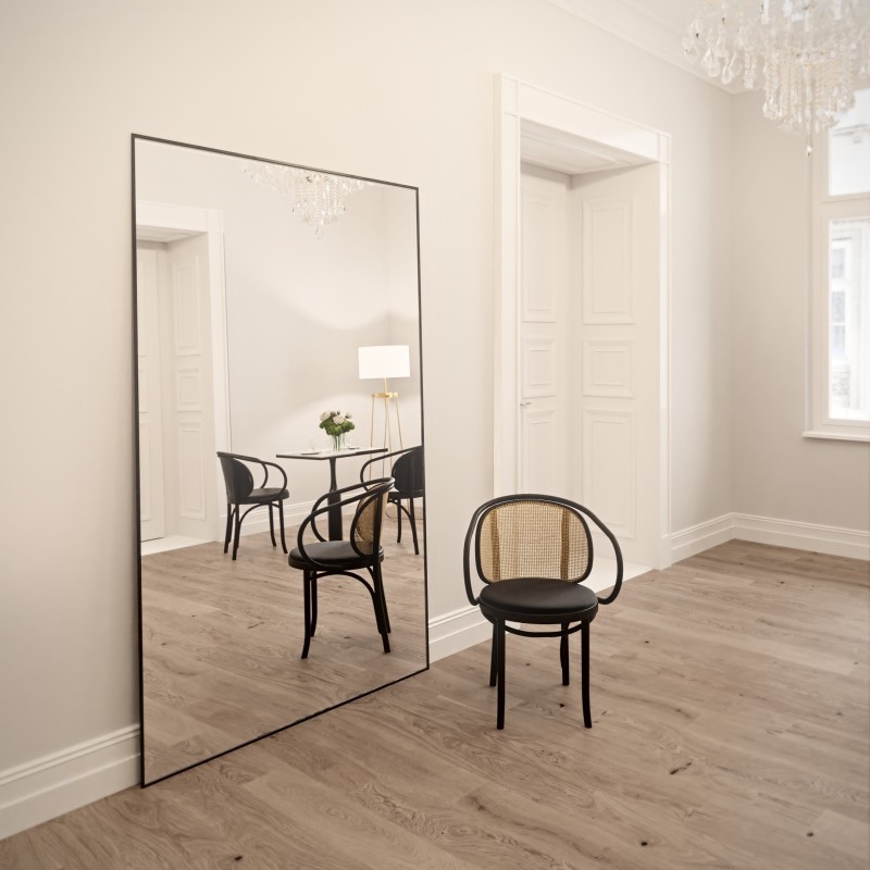 Oglindă dreptunghiulară cu ramă neagră minimalistă - 1201 - culoarea ramei la alegere