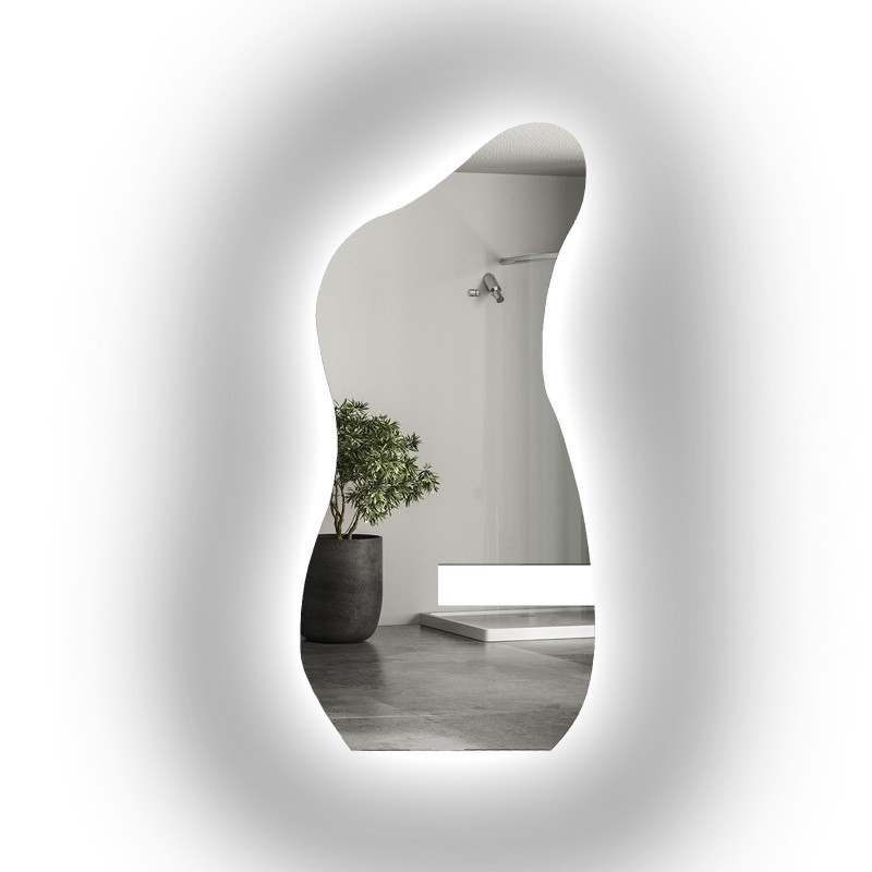 Oglindă de formă neregulată cu decupaj pentru dulap cu iluminare - ANGELIT LED