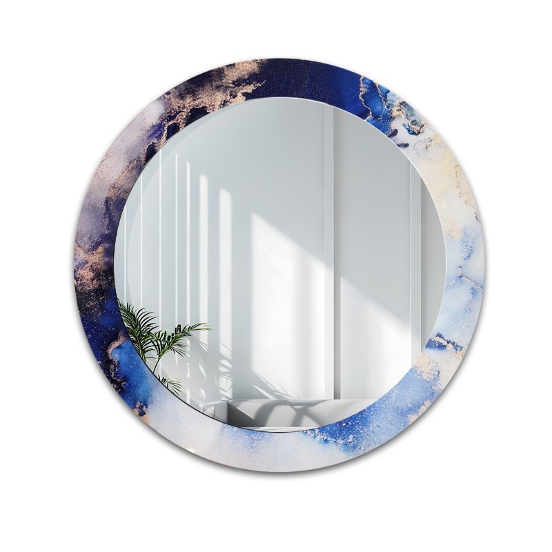 Oglindă rotundă pe marmură albastră – MARBLE IRIS