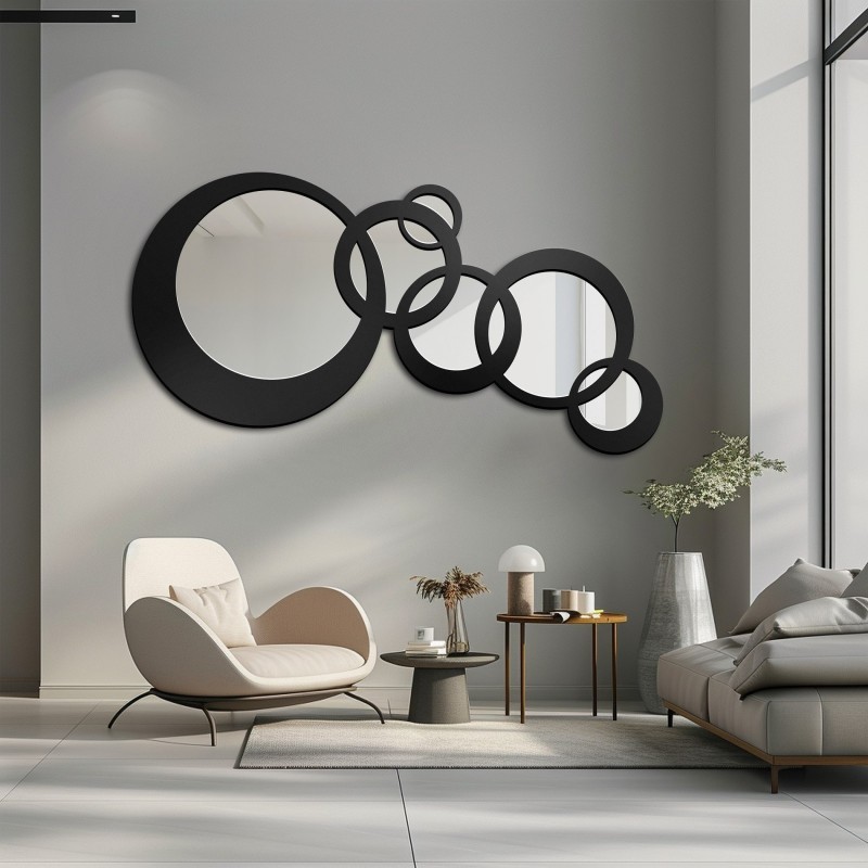 Oglindă decorativă cu ramă din mdf - MILO - culoarea ramei la alegere