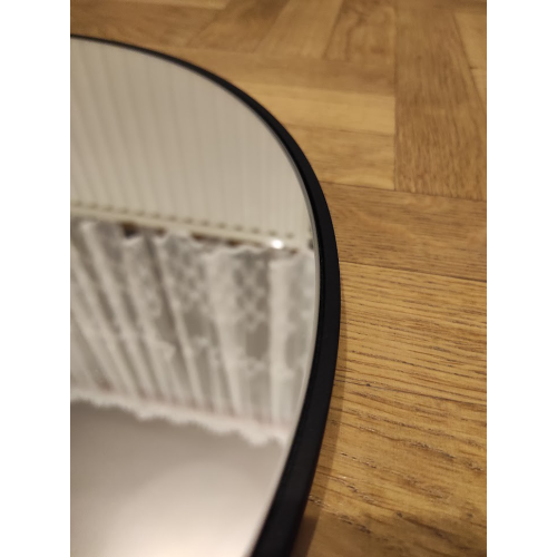 Oglindă rotundă cu ramă SLIM din MDF alb - OTYLIA - culoare ramă la alegere