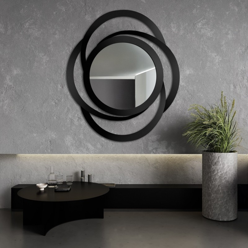 Oglindă decorativă pentru măsuță de toaletă cu ramă din mdf - ARIA - culoarea ramei la alegere