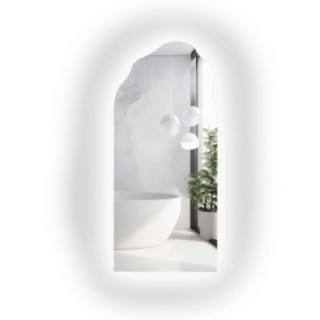 Oglindă semiovală cu formă organică și iluminare - AURO LED 1